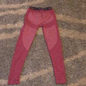Gymshark pink and gray flex leggings size m